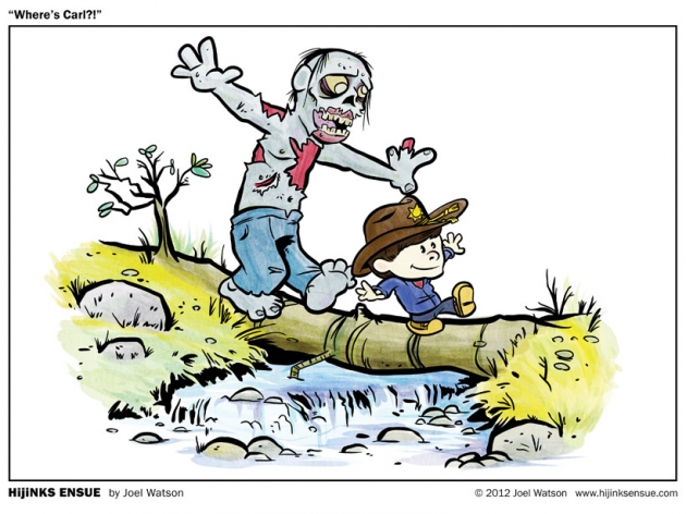 Calvin and Hobbes - The Walking Dead mash-up